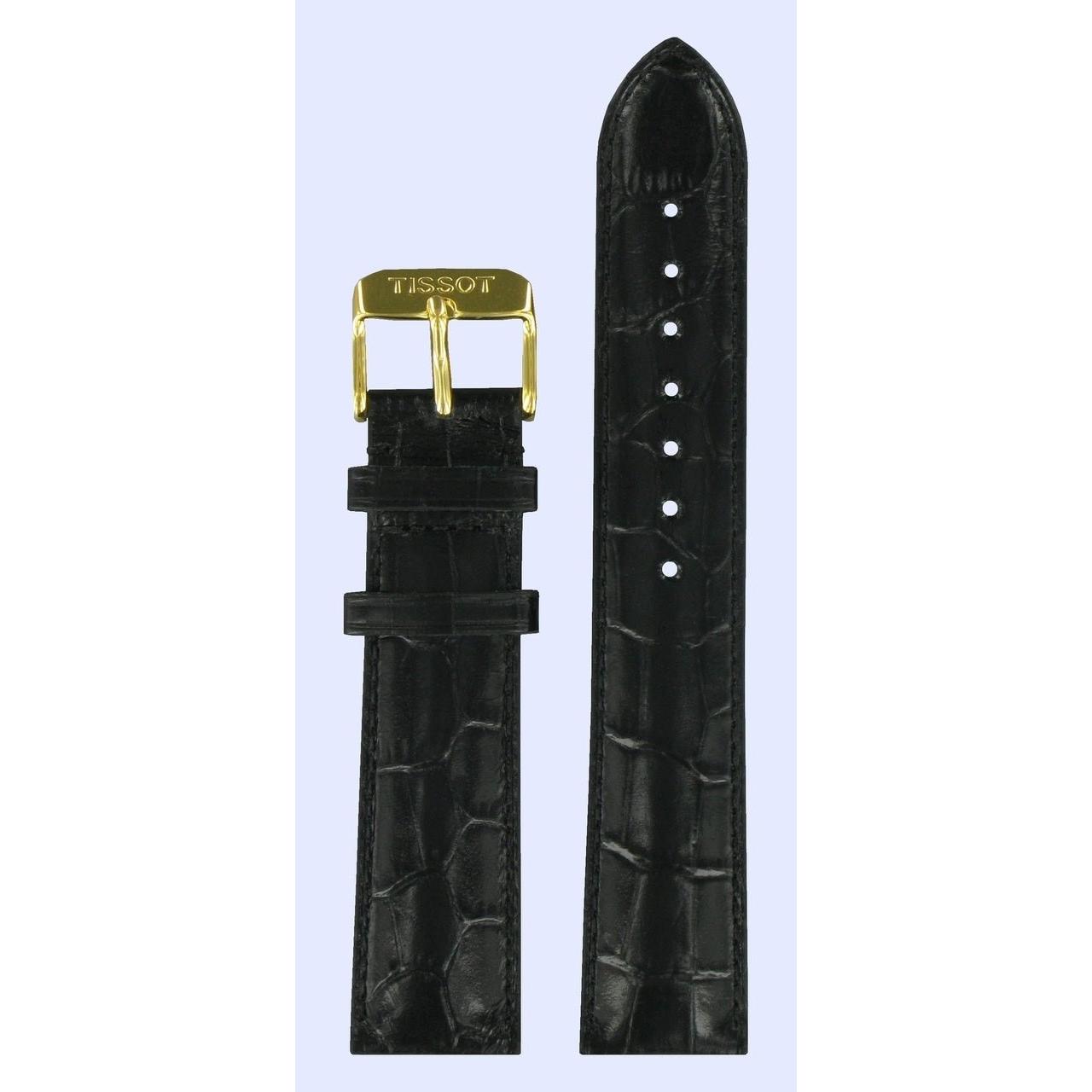 Tissot T902310A & T7136 Watch Band T600021116 Black Leather 20 mm Retro - Watch Plaza