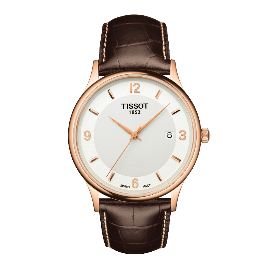 Tissot T914410A & T914407A XL Watch Band T610034578 Brown Leather 21 mm Rose Dream - Watch Plaza