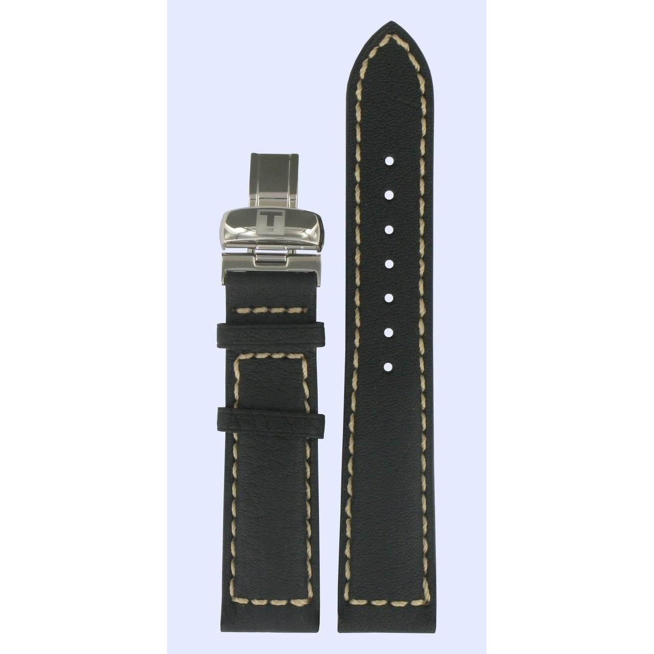 Tissot T96142852 T - Touch Watch Band T600013029 Black Leather 20 mm Navigator 3000 - Watch Plaza