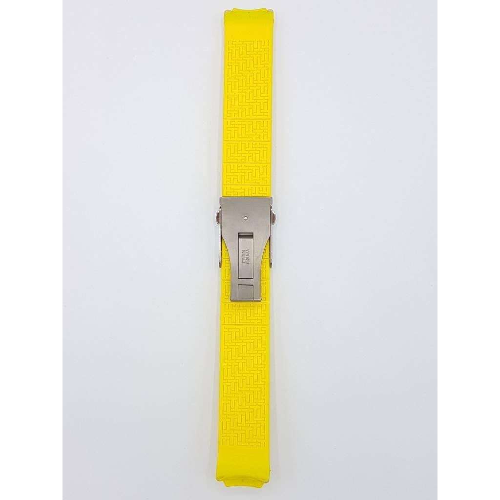 Tissot Z253 / Z353 - Nascar Watch Band T603020717 Yellow Silicone 20 mm T - Touch - Watch Plaza