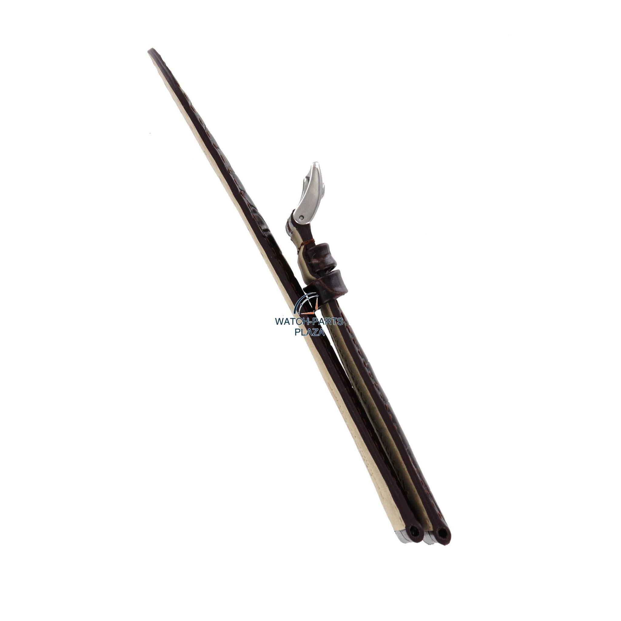 Watch Band AR0203 Emporio Armani dark brown leather strap 22mm original - Watch Plaza