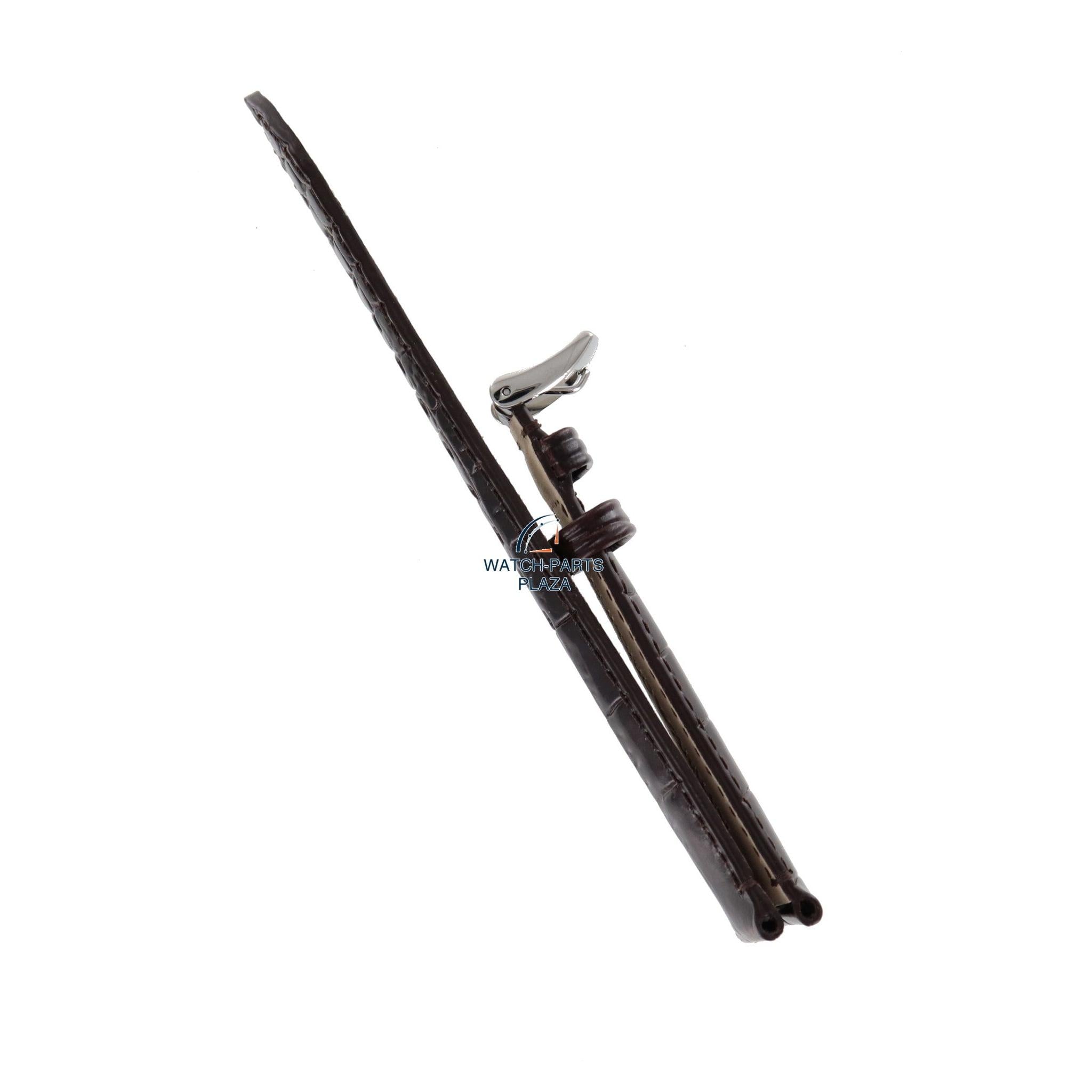 Watch Band AR0285 Emporio Armani dark brown leather strap 22mm original - Watch Plaza