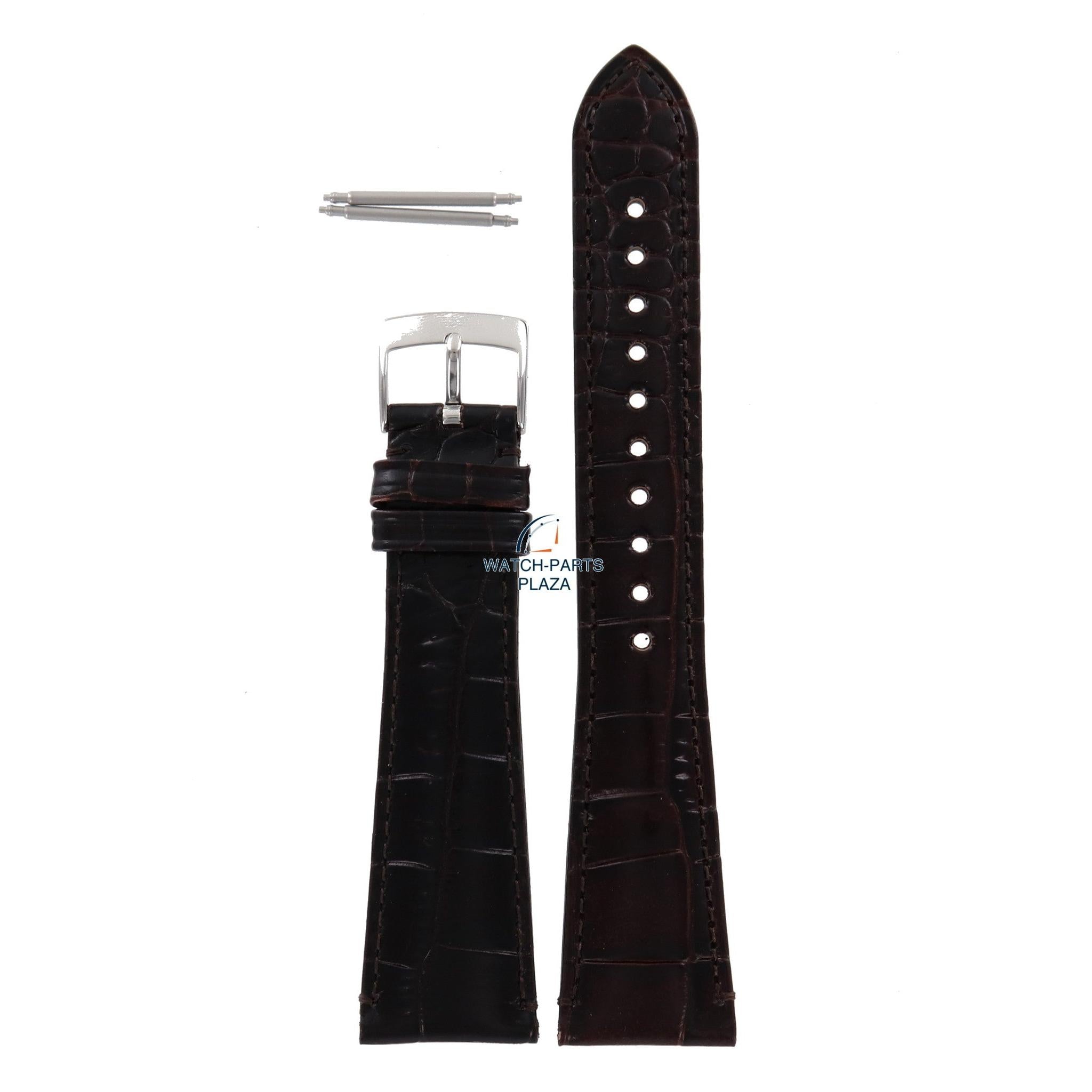 Watch Band AR0403 Emporio Armani Marco Medium brown leather strap 22mm original AR0490 - Watch Plaza