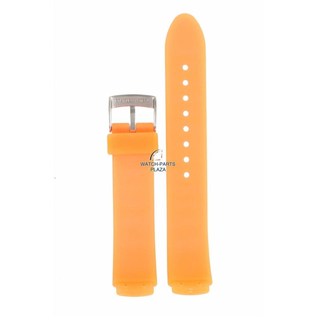 Watch Band AR1025 Emporio Armani Orange Silicon Strap 17mm - Watch Plaza