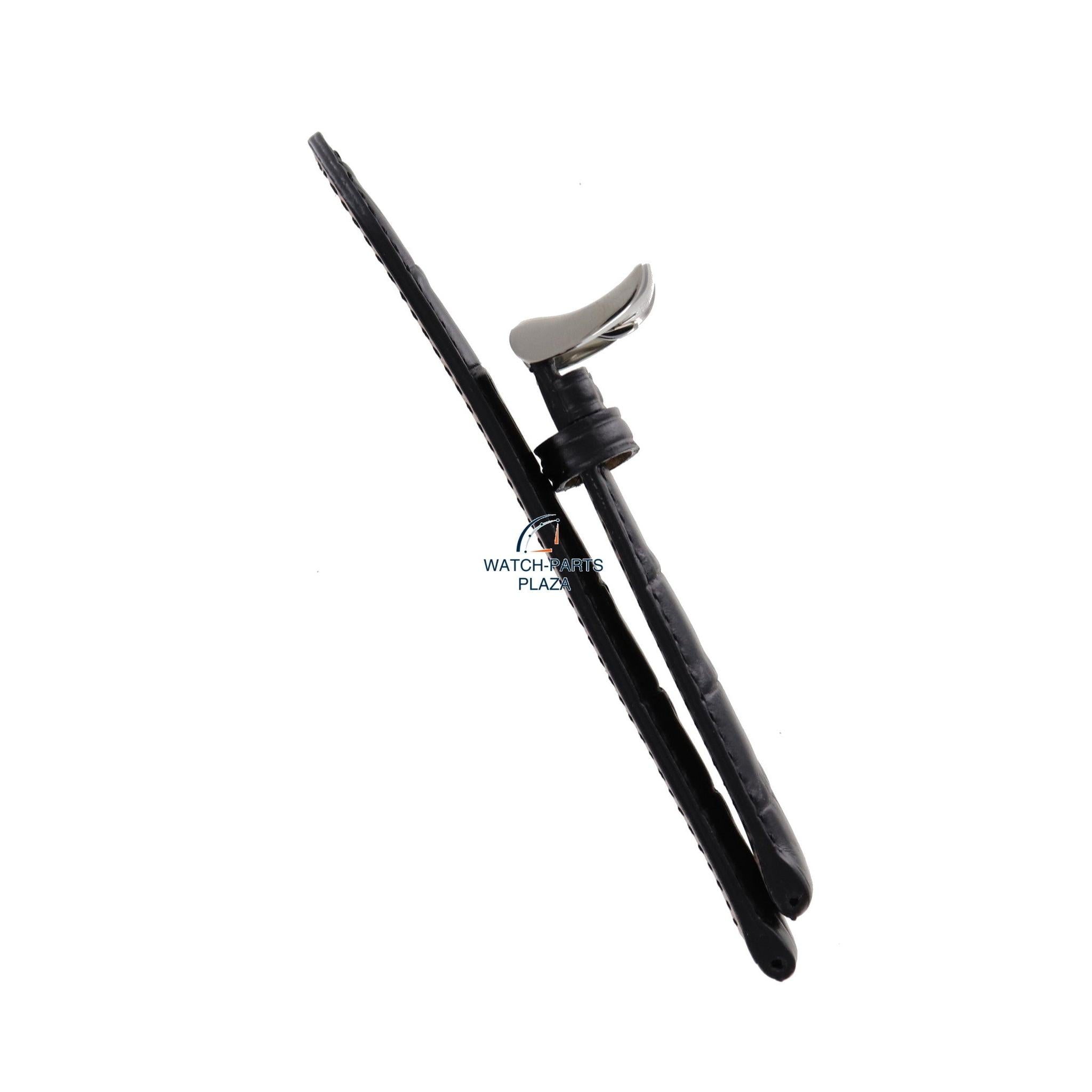 Watch Band AR4608 / AR4622 Emporio Armani Meccanico black leather strap 22mm - Watch Plaza