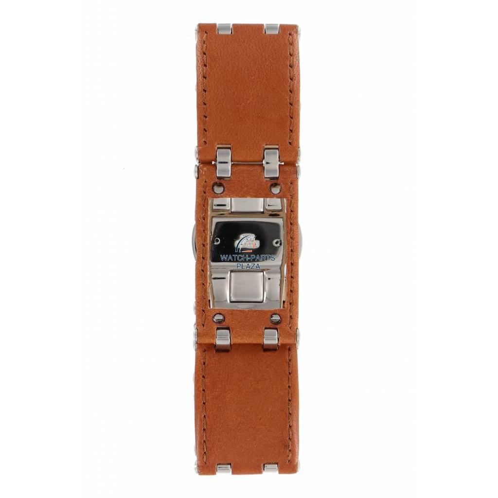 Watch Band AR5499 Emporio Armani Brown Leather Strap 22mm - Watch Plaza