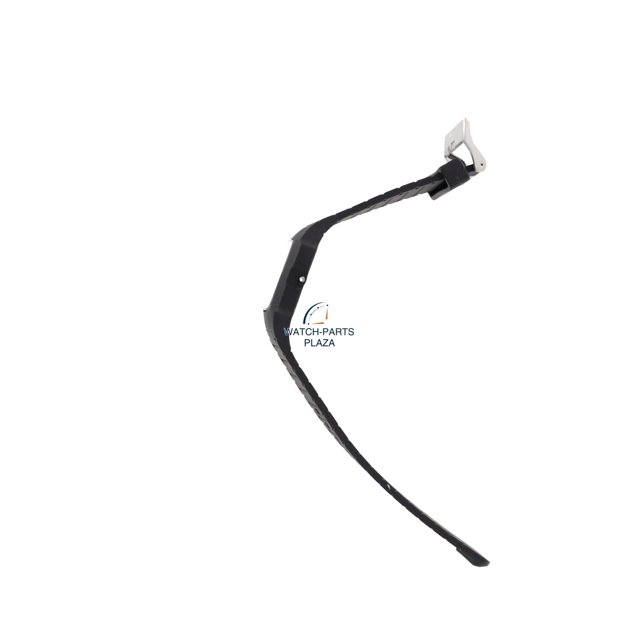 Watch Band & Case Diesel Trojan DZ1384 black silicone strap 28mm original - Watch Plaza