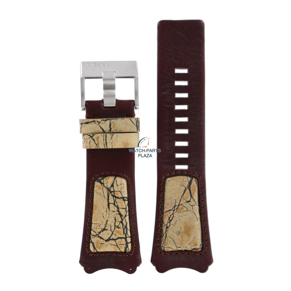 Watch Band Diesel DZ1072 brown leather strap 31mm original - Watch Plaza