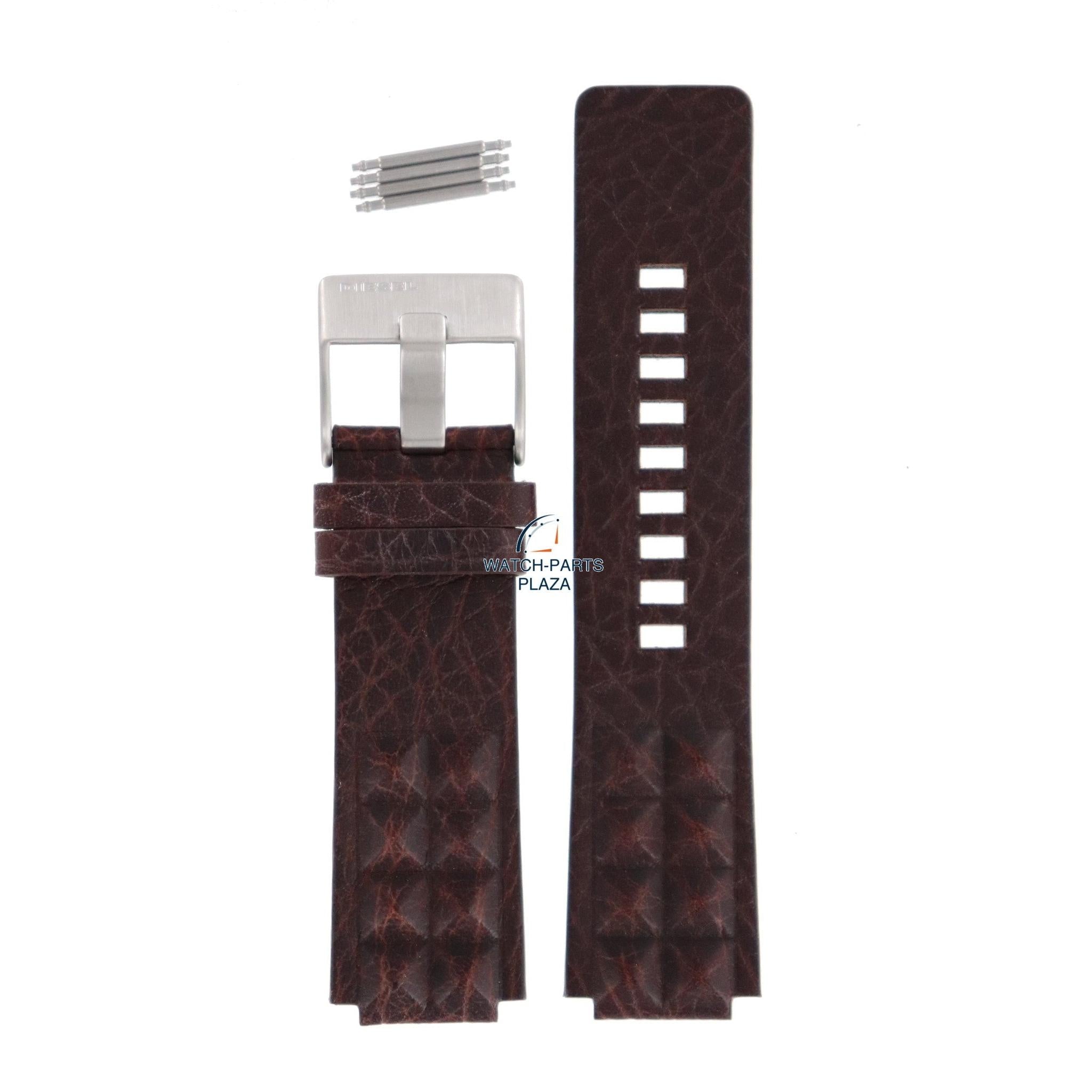 Watch Band Diesel DZ1105 brown leather strap 18mm original - Watch Plaza