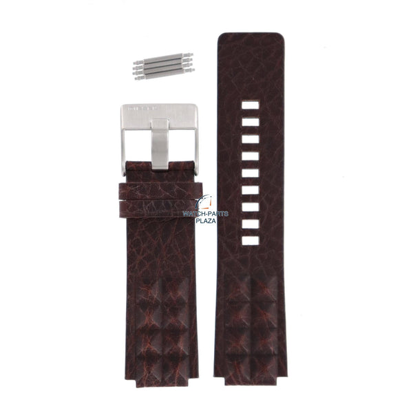 Watch Band Diesel DZ1105 brown leather strap 18mm original - Watch Plaza