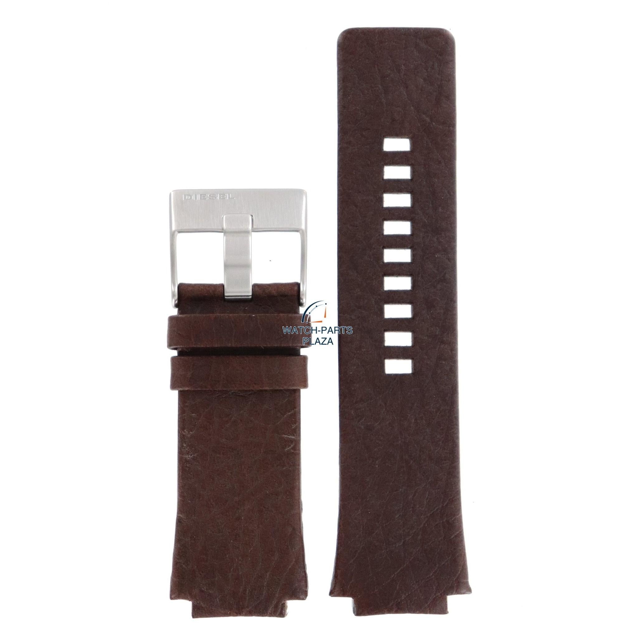 Watch Band Diesel DZ1111 brown leather strap 20mm original DZ - 1111 - Watch Plaza