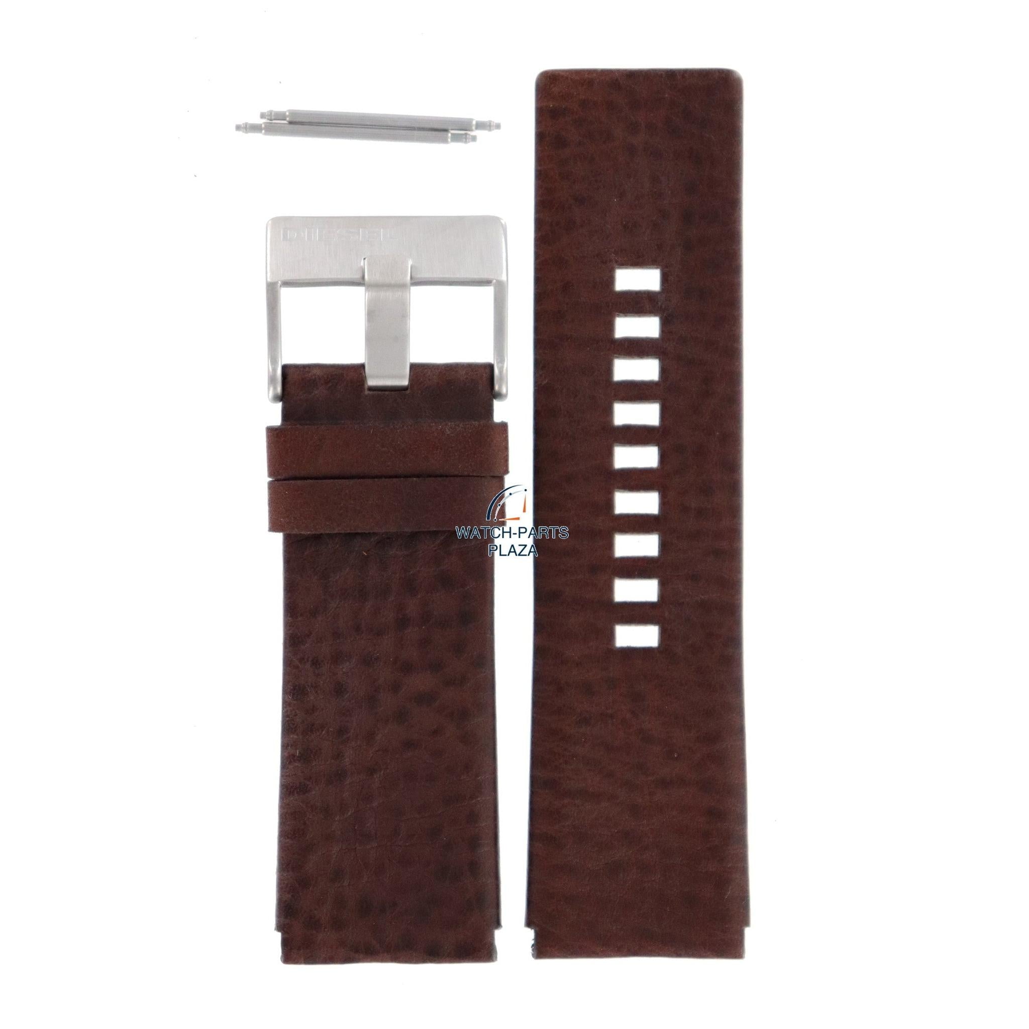 Watch Band Diesel DZ1150 brown leather strap 27mm original - Watch Plaza