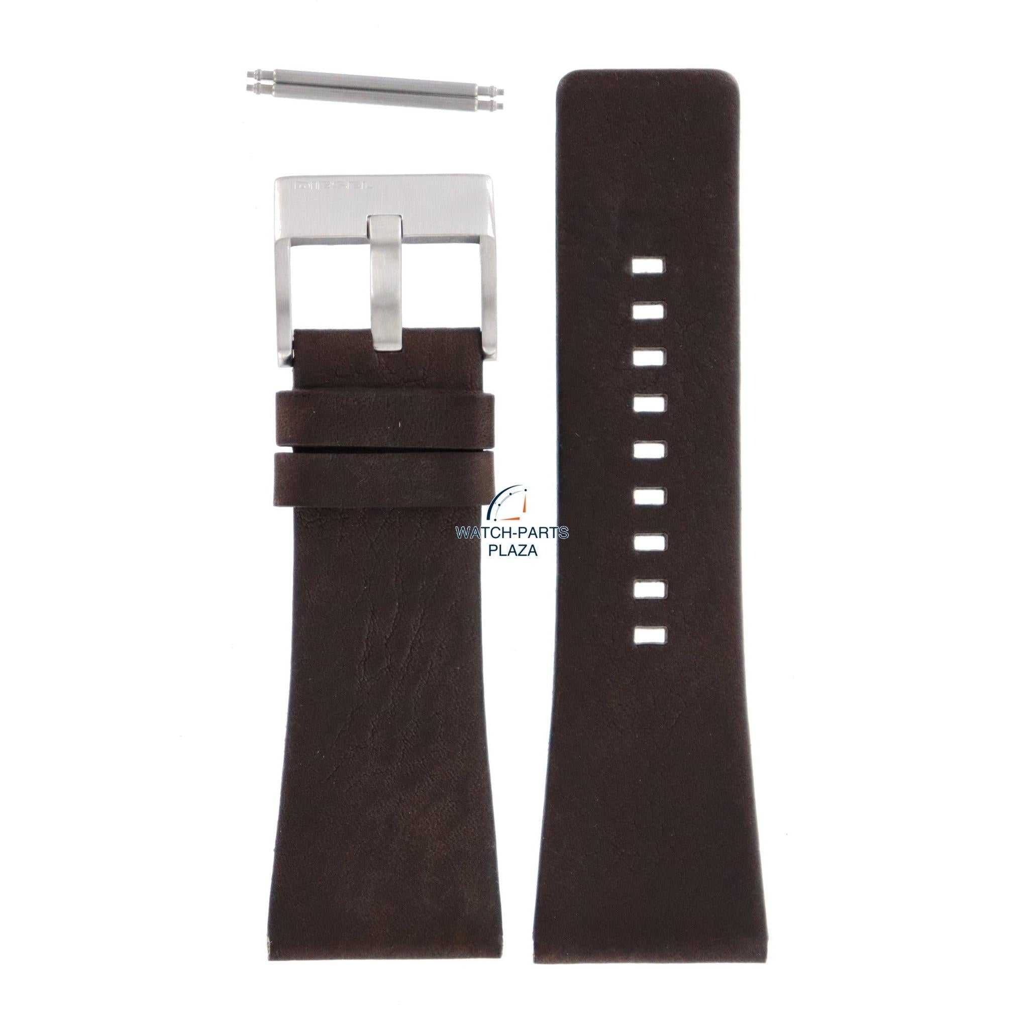 Watch Band Diesel DZ1200 brown leather strap 30mm original - Watch Plaza