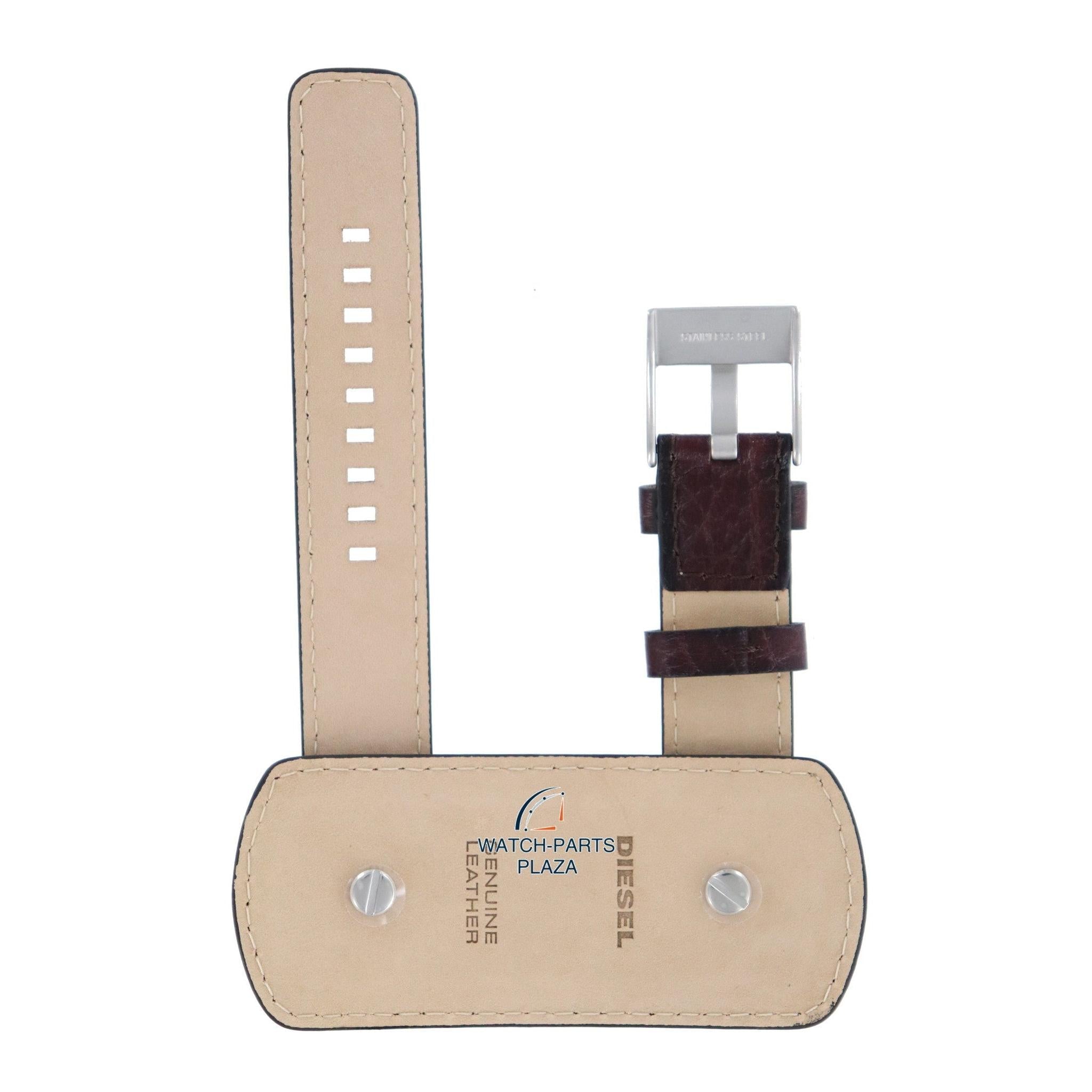 Watch Band Diesel DZ2022 brown cuff genuine leather strap 20mm DZ - 2024 - Watch Plaza