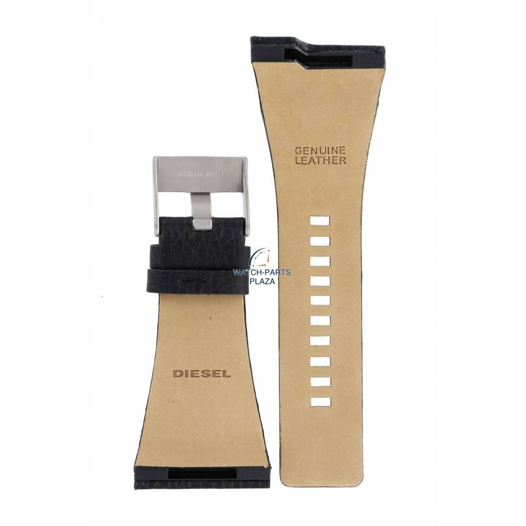 Watch Band Diesel DZ7101 Black Leather Strap 38mm DZ7102 Original - Watch Plaza