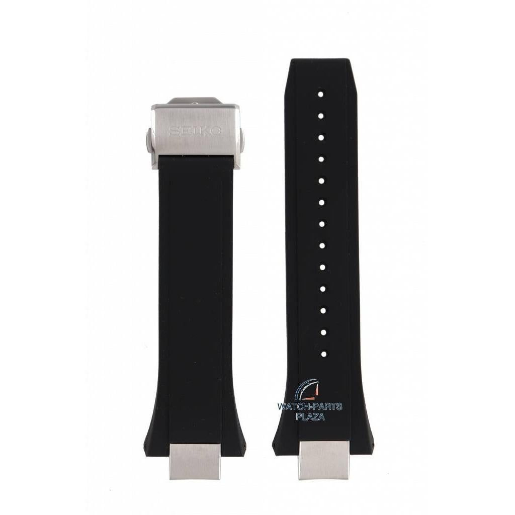 Watch Band for Seiko Astron GPS Solar SSE167, SSE169 Black Strap 8X53 - 0BB0 14mm Astron - Watch Plaza