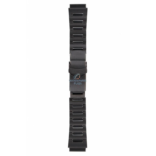 Watch Band for Seiko Monster 20mm black PVD Steel Bracelet 49X8 GGZ 4R36, 7S26 & 7S36 - Watch Plaza