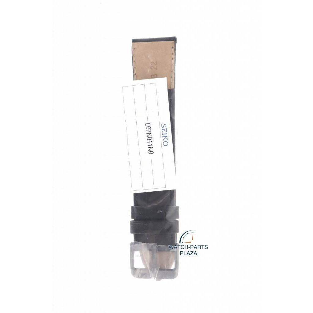 Watch Band for Seiko SKA621P1 Kinetic L07N B 22 mm Black Strap 5M82 - 0AJ0 - Watch Plaza