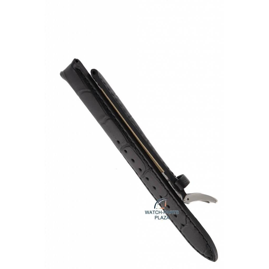 Watch Band for Seiko SSC223 Solar Black Leather Strap V175 - 0CH0 LOBC H 21 mm - Watch Plaza