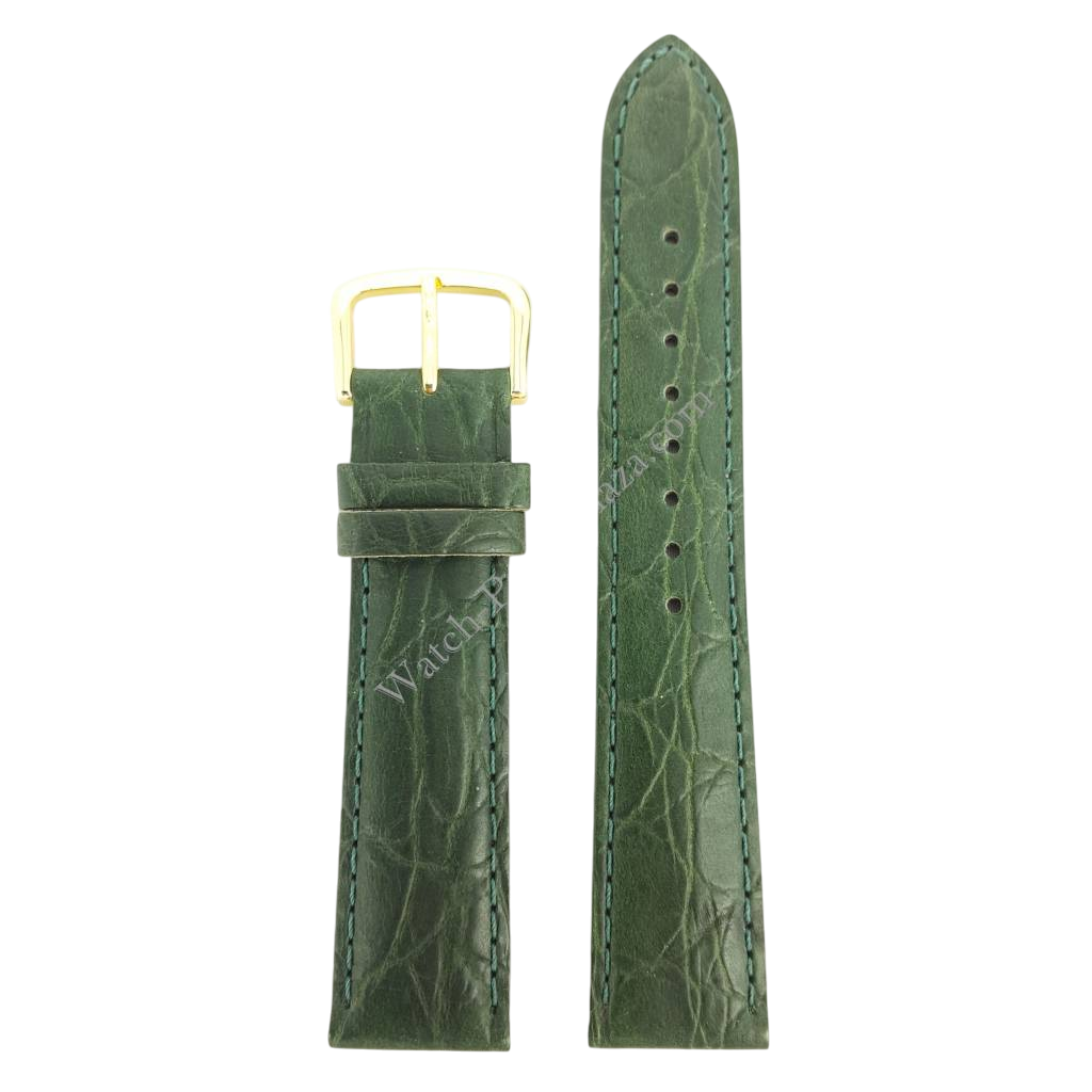 Watch Band Seiko 7T32 - 6B40 Green Leather Strap 19mm SDW746 - 4ER7KB - Watch Plaza