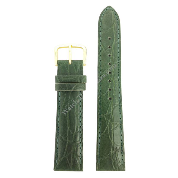 Watch Band Seiko 7T32 - 6B40 Green Leather Strap 19mm SDW746 - 4ER7KB - Watch Plaza