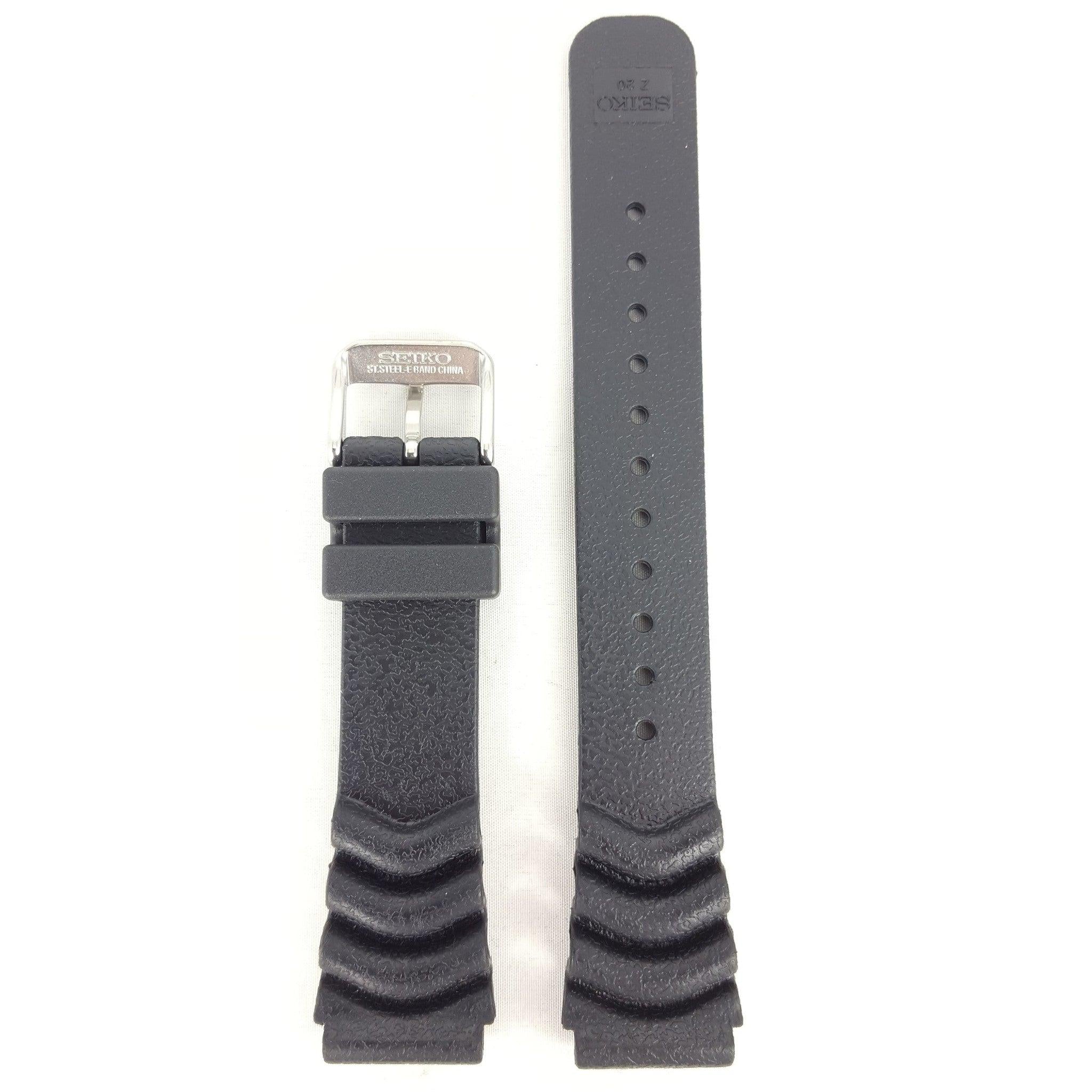 Watch Band Seiko Diver Black Monster Rubber Z 20 mm SKX779 Strap 7S26 - 0350 SKXA37 - Watch Plaza