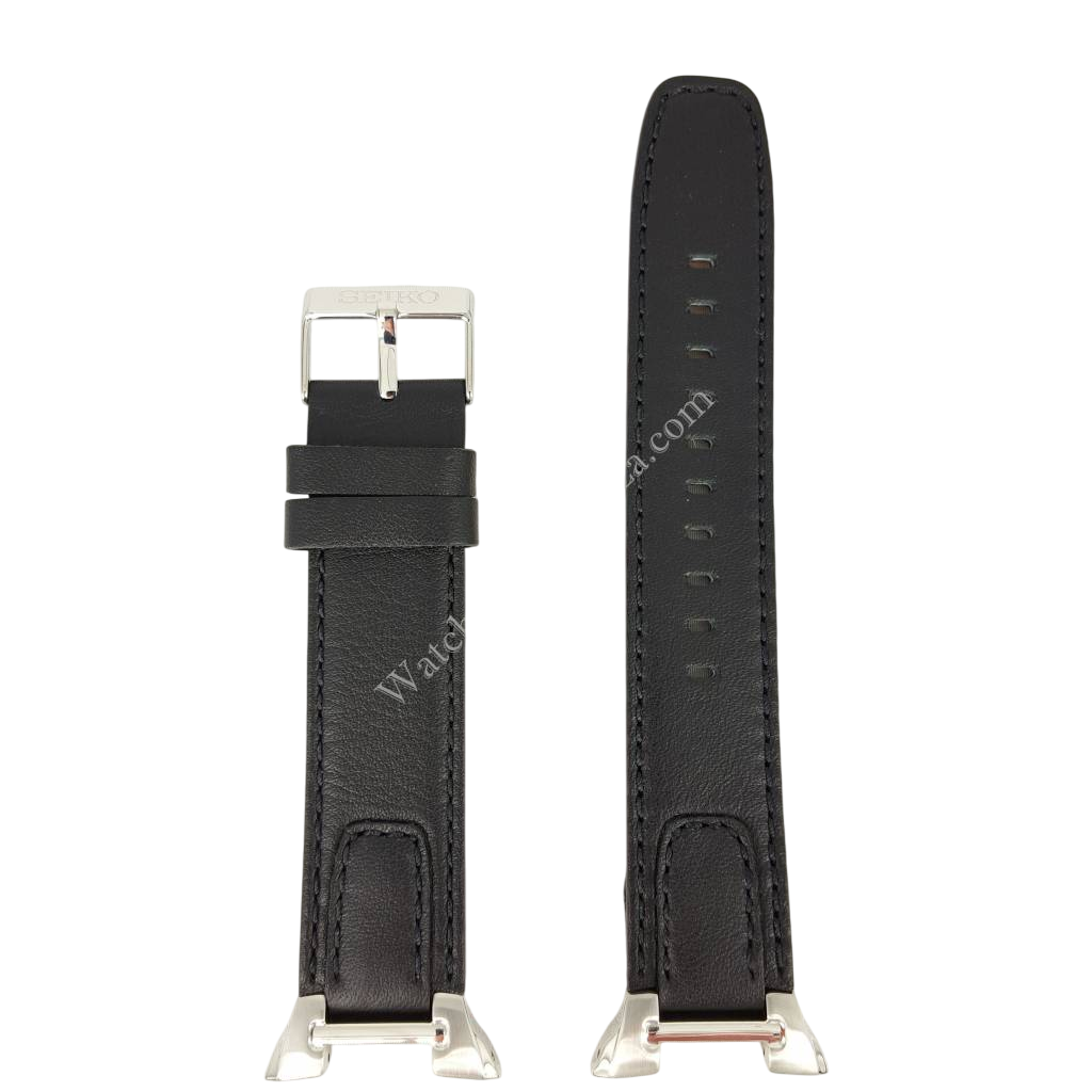 Watch Band Seiko SNAA37 black leather strap 7T62 - 0GW0 13mm 4LC4JB - Watch Plaza