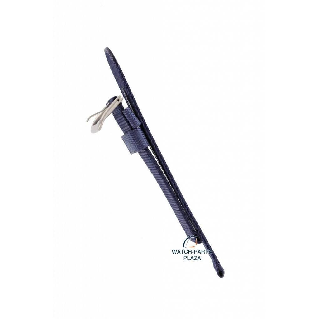 Watch Strap for Seiko 7S36 - 03J0 Blue Canvas Military Band 22mm SNZG11 4A215JL Nylon - Watch Plaza