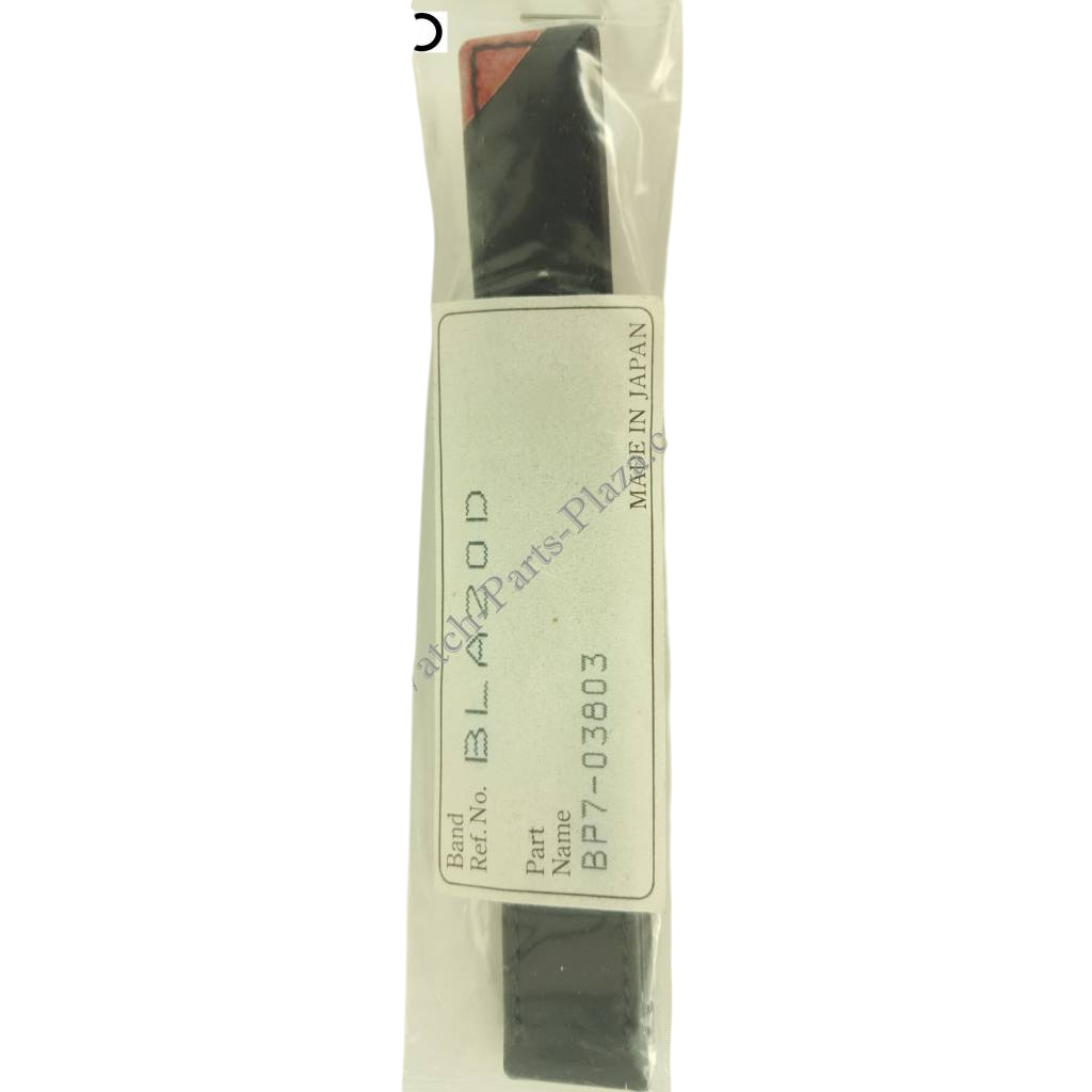 Watchband 7320 - 6220 Seiko Skyliner Diashock 15mm Black leather strap 15mm BLA20D - Watch Plaza