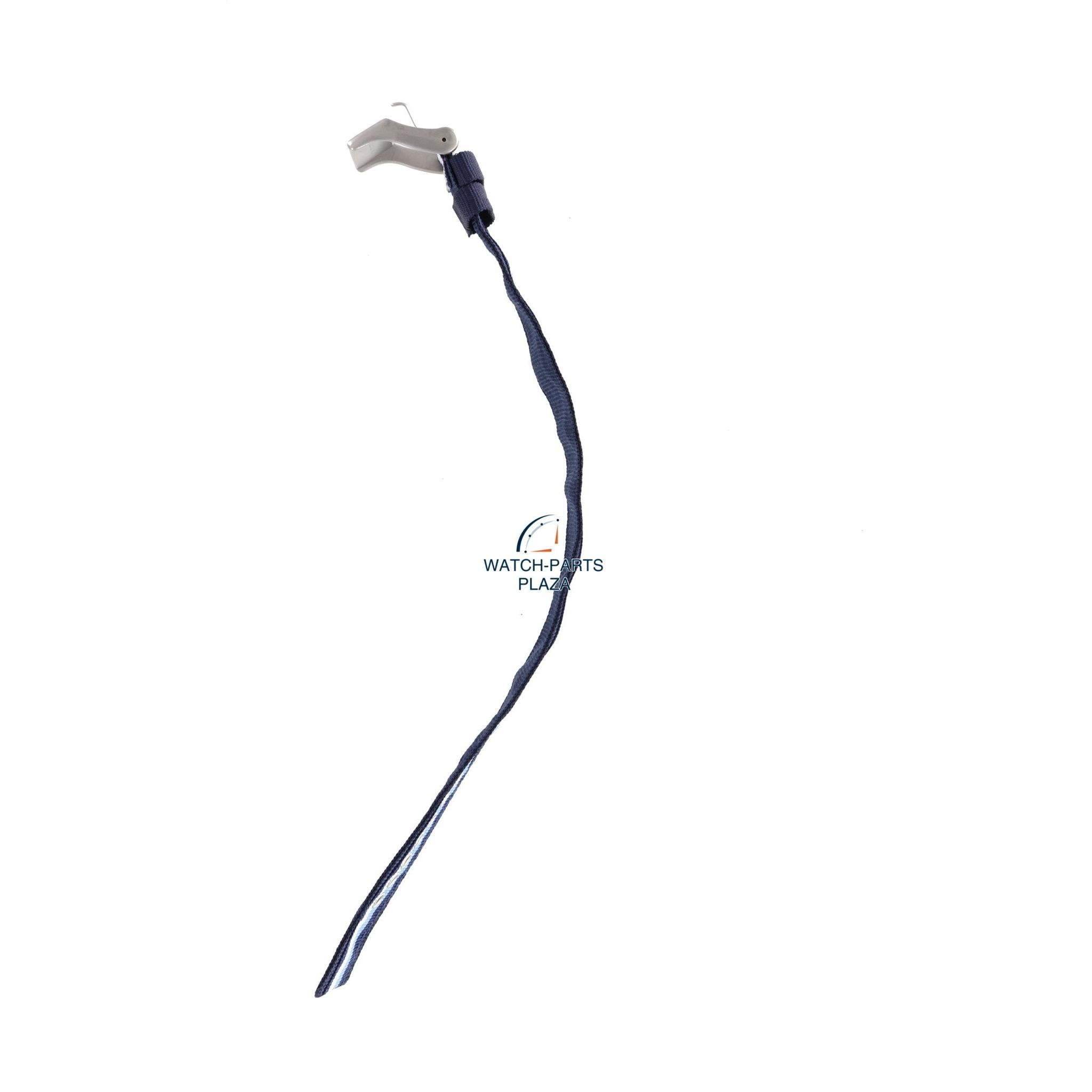 Watchband Diesel DZ2041 original blue canvas & leather strap 27mm DZ - 2041 - Watch Plaza