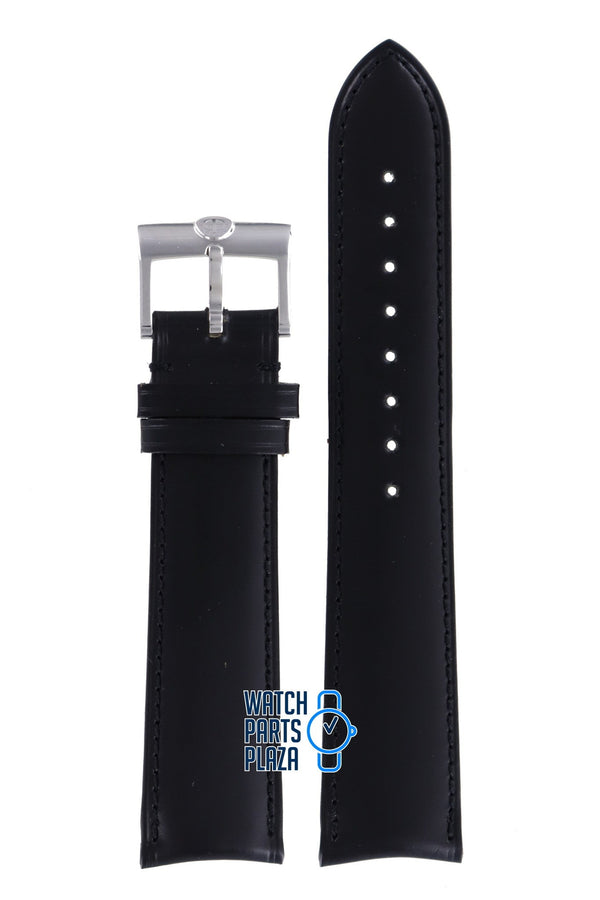 Zodiac ZO1000 Watch Band ZO - 1000 Black Leather 20 mm - Watch Plaza