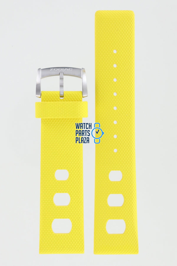 Zodiac ZO2224 Watch Band ZO - 2224 Yellow Silicone 22 mm Sea Dragon - Watch Plaza