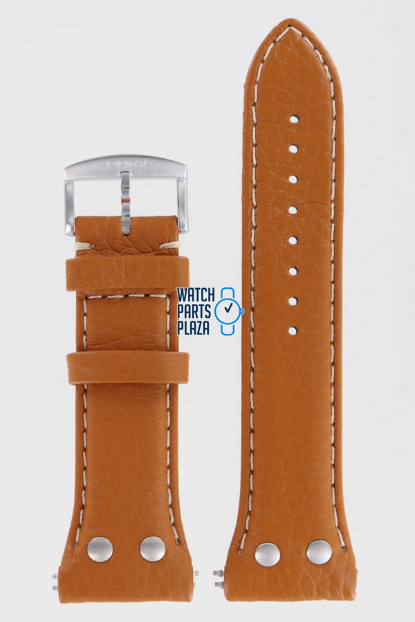Zodiac ZO7008 Watch Band ZO - 7008 Brown Leather 26 mm Desert Master - Watch Plaza